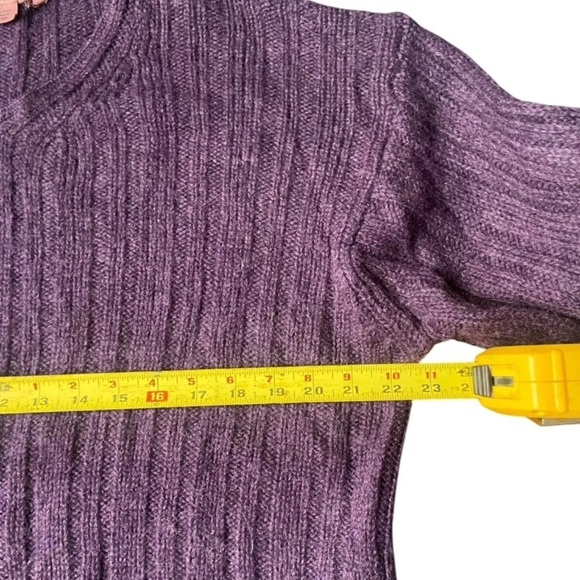 Vintage J Crew Wool Sweater Medium Men’s 90s Crewneck Gray Cable Knit Fisherman - Picture 4 of 6